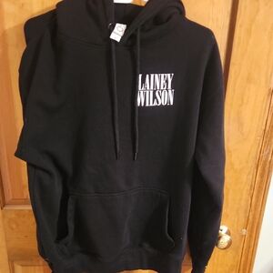 Black Hoodie with White Text